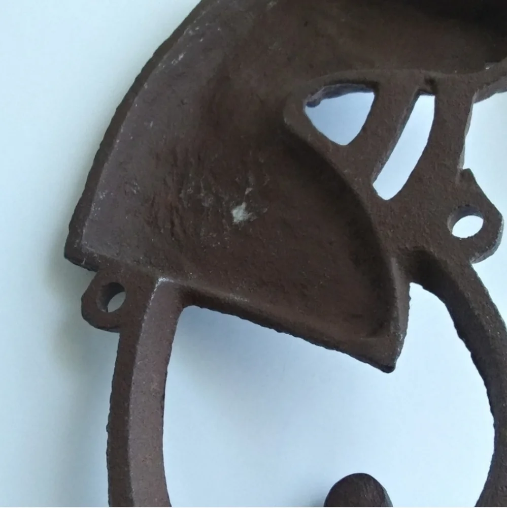 Retro Cast Iron Horse Head Hanger set of (2)
